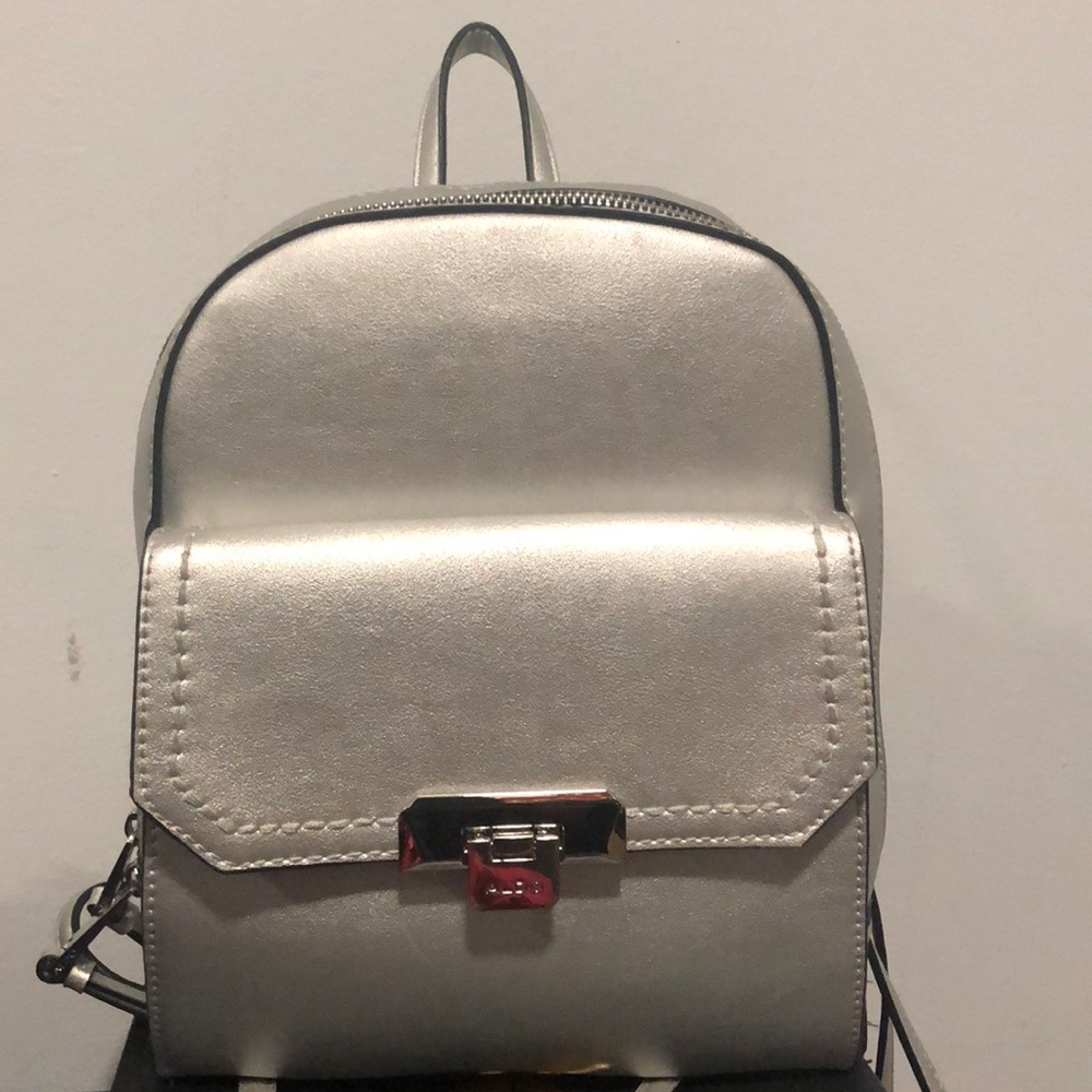 Aldo silver backpack